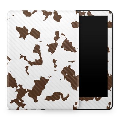 Carbon Fiber Tablet Skin Compatible with Amazon Kindle Colorsoft (2024) - Brown Cow - Premium 3M Vinyl Protective Wrap Decal Cover - Easy to Apply | Crafted in The USA by MightySkins