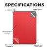 Carbon Fiber Tablet Skin Compatible with Amazon Kindle Colorsoft (2024) - Solid Red - Premium 3M Vinyl Protective Wrap Decal Cover - Easy to Apply | Crafted in The USA by MightySkins view 2