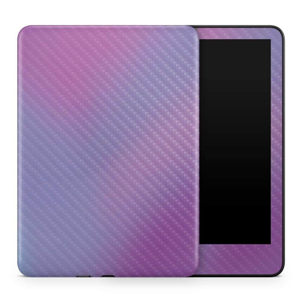Carbon Fiber Tablet Skin Compatible with Amazon Kindle Colorsoft (2024) - Purple Fog - Premium 3M Vinyl Protective Wrap Decal Cover - Easy to Apply | Crafted in The USA by MightySkins
