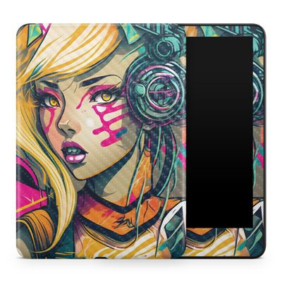 Carbon Fiber Tablet Skin Compatible with Amazon Kindle Colorsoft (2024) - Techno Punk - Premium 3M Vinyl Protective Wrap Decal Cover - Easy to Apply | Crafted in The USA by MightySkins