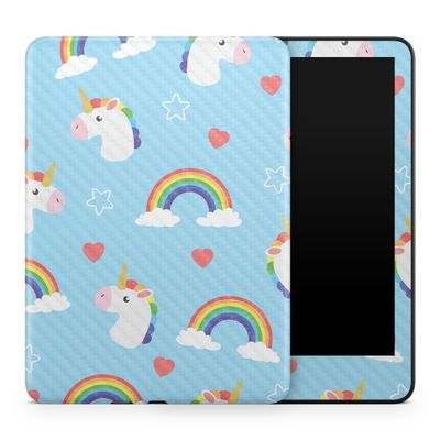 Carbon Fiber Tablet Skin Compatible with Amazon Kindle Colorsoft (2024) - Unicorn Perfection - Premium 3M Vinyl Protective Wrap Decal Cover - Easy to Apply | Crafted in The USA by MightySkins