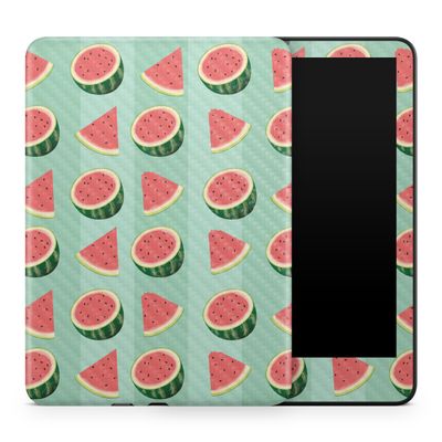 Carbon Fiber Tablet Skin Compatible with Amazon Kindle Colorsoft (2024) - Watermelon Patch - Premium 3M Vinyl Protective Wrap Decal Cover - Easy to Apply | Crafted in The USA by MightySkins