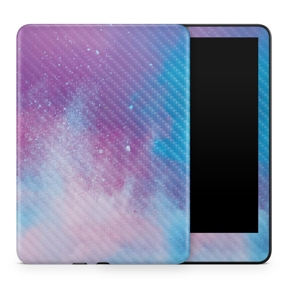 Carbon Fiber Tablet Skin Compatible with Amazon Kindle Colorsoft (2024) - Cotton Candy Sky - Premium 3M Vinyl Protective Wrap Decal Cover - Easy to Apply | Crafted in The USA by MightySkins