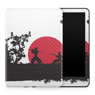 Carbon Fiber Tablet Skin Compatible with Amazon Kindle Colorsoft (2024) - Nihon Samurai - Premium 3M Vinyl Protective Wrap Decal Cover - Easy to Apply | Crafted in The USA by MightySkins