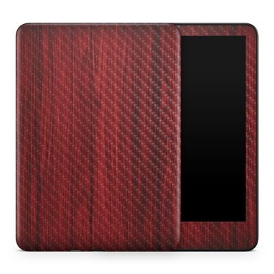 Carbon Fiber Tablet Skin Compatible with Amazon Kindle Colorsoft (2024) - Cherry Grain - Premium 3M Vinyl Protective Wrap Decal Cover - Easy to Apply | Crafted in The USA by MightySkins