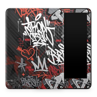 Carbon Fiber Tablet Skin Compatible with Amazon Kindle Colorsoft (2024) - Red Tag - Premium 3M Vinyl Protective Wrap Decal Cover - Easy to Apply | Crafted in The USA by MightySkins