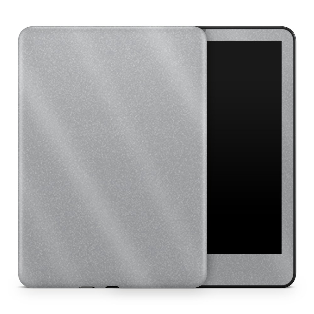 Glossy Glitter Tablet Skin Compatible with Amazon Kindle Colorsoft (2024) - Solid Gray - Premium 3M Vinyl Protective Wrap Decal Cover - Easy to Apply | Crafted in The USA by MightySkins
