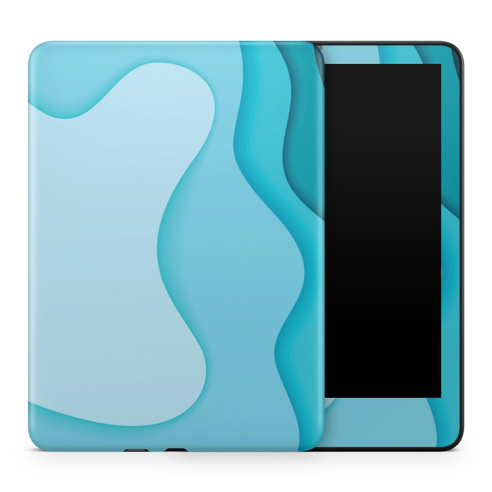Tablet Skin Compatible with Amazon Kindle Colorsoft (2024) - Papercraft Cyan - Premium 3M Vinyl Protective Wrap Decal Cover - Easy to Apply | Crafted in The USA by MightySkins