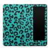 Carbon Fiber Tablet Skin Compatible with Amazon Kindle Colorsoft (2024) - Teal Leopard - Premium 3M Vinyl Protective Wrap Decal Cover - Easy to Apply | Crafted in The USA by MightySkins view 1