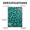 Carbon Fiber Tablet Skin Compatible with Amazon Kindle Colorsoft (2024) - Teal Leopard - Premium 3M Vinyl Protective Wrap Decal Cover - Easy to Apply | Crafted in The USA by MightySkins view 2