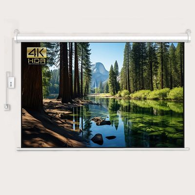 Electric Cinema Screen 3D 4K 72inch Motorised Projection Screens High Contrast 4:3 16:9 Automatic Movie Screens with Remote Control(72inch(16:9))