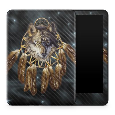 Carbon Fiber Tablet Skin Compatible with Amazon Kindle Colorsoft (2024) - Wolf Dreams - Premium 3M Vinyl Protective Wrap Decal Cover - Easy to Apply | Crafted in The USA by MightySkins