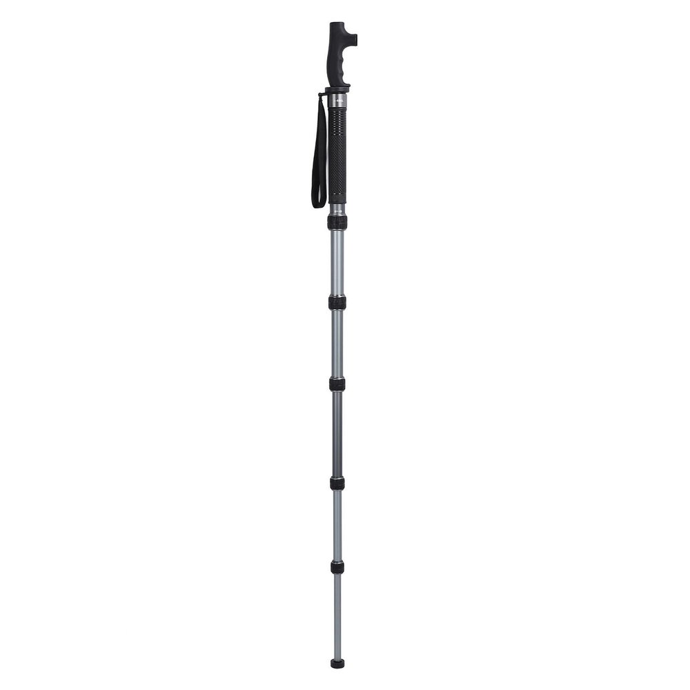 Extendable Camera Monopod, Aluminum Portable Offset Monopod with Cane Handle and Carrying Bag, Dock for DSLR Video Camera, 6 Sections up to 68.5in