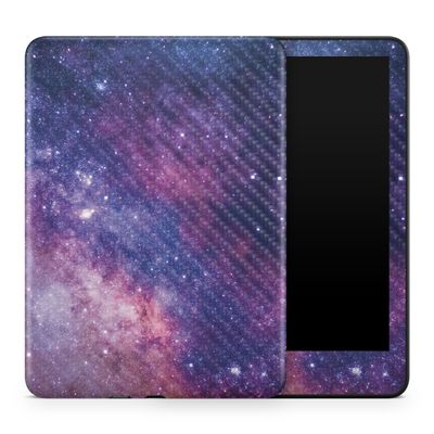 Carbon Fiber Tablet Skin Compatible with Amazon Kindle Colorsoft (2024) - Violet Stars - Premium 3M Vinyl Protective Wrap Decal Cover - Easy to Apply | Crafted in The USA by MightySkins