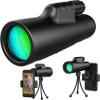 10x42 Monocular Telescope with Smartphone Holder Tripod, HD Waterproof Portable High Power Monocular Scope with Clear for Bird Watching Hiking Travel Camping view 1