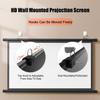 60" Projector Screen Wall Mounted 4:3 16:9 72" Retractable Movie Screen, No Wrinkles, Without Dents, 4K 3D Drop Down HD Screen for Home Theater Office Classroom(72inch(4:3)) view 2