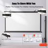 60" Projector Screen Wall Mounted 4:3 16:9 72" Retractable Movie Screen, No Wrinkles, Without Dents, 4K 3D Drop Down HD Screen for Home Theater Office Classroom(72inch(4:3)) view 4