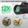 12X50 HD K9 Prism Monocular Telescope, Waterproof, Compact Handheld Monoscope, for Bird Watching Camping Travelling Wildlife Scenery view 3