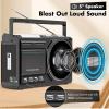 Kuephom Cassette Player Recorder Boombox with Bluetooth: Portable Boom Box Radio FM/AM/SW - Retro Tape/USB Converter with Earphone Jack - Built-in MIC for Voice Recording - Sound Amplifier - DC/AC view 2