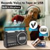 Kuephom Cassette Player Recorder Boombox with Bluetooth: Portable Boom Box Radio FM/AM/SW - Retro Tape/USB Converter with Earphone Jack - Built-in MIC for Voice Recording - Sound Amplifier - DC/AC view 3