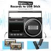 Kuephom Cassette Player Recorder Boombox with Bluetooth: Portable Boom Box Radio FM/AM/SW - Retro Tape/USB Converter with Earphone Jack - Built-in MIC for Voice Recording - Sound Amplifier - DC/AC view 4