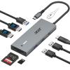 Acer USB C Docking Station Dual Monitor With 2 HDMI, 9-IN-1 Laptop Docking Station with 4K@60Hz HDMI, USB A&C 3.0, SD/Micro SD, 100W PD, USBC Dock Compatible with Acer/Dell XPS/HP/Mac/Surface (0.65FT) view 1