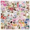 100 Pcs Stickers Waterprof Vinyl Sticker for Kindle Laptop Water Bottle Hard Hat Guitar Adults Girls Boys Kids Teens Pink view 1