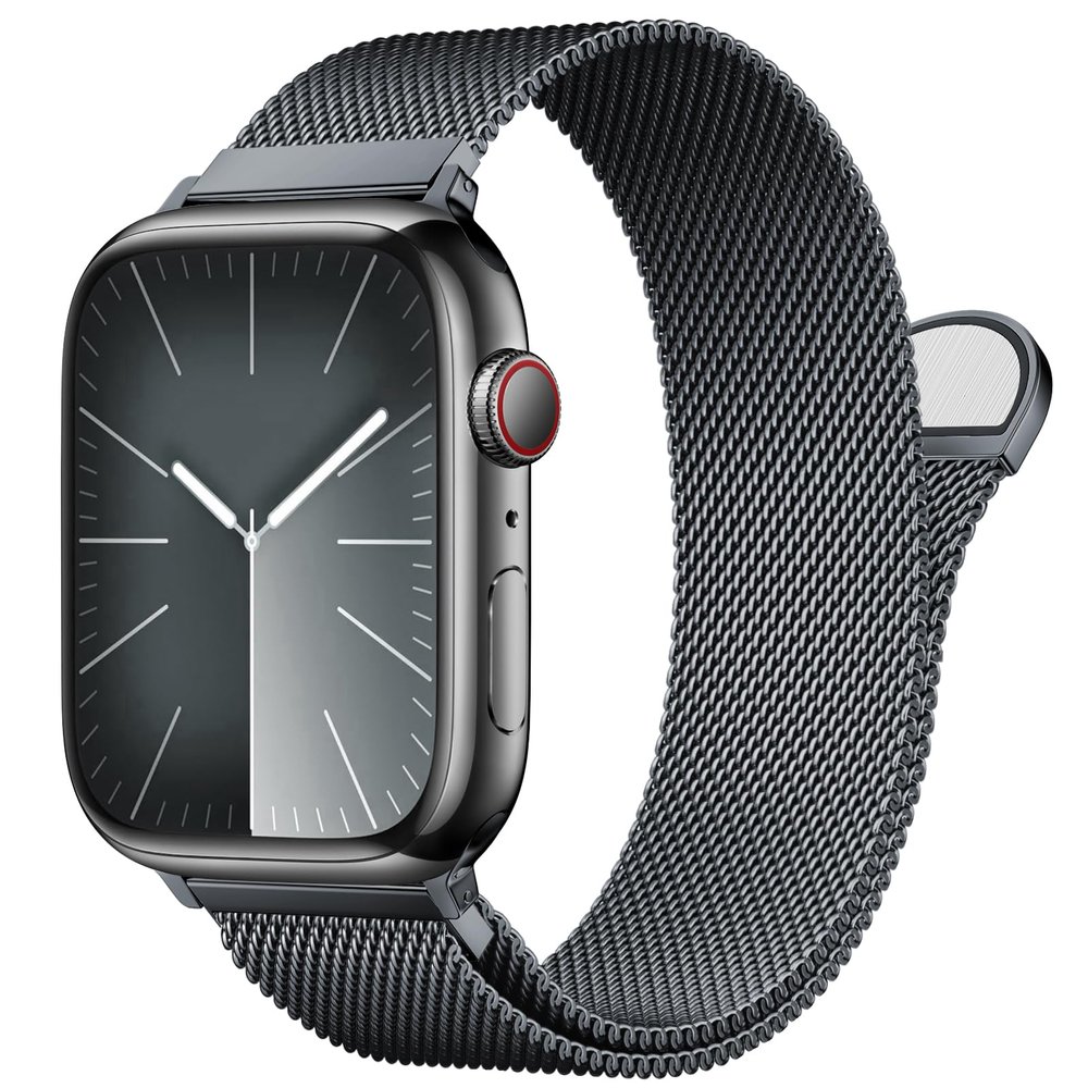 Stainless Steel Milanese Loop Compatible with Apple Watch Band 46mm 42mm 44mm 45mm 49mm 38mm 40mm 41mm men and women, Magnetic Clasp Replacement for iWatch Bands Ultra Series 10 9 8 7 6 5 4