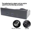 5.25 Inch Front Panel USB Hub, Internal USB Hub with 20Gbps USB3.2 Gen2 USB C and USB A Ports, USB Type E Key A 19 Pin Header, Optical Drive Extension Panel for PC view 2
