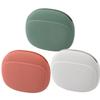 Yardenfun 3pcs Portable Earphone Storage Bag Lightweight Silicone Cable Organizer for Outdoor Travel Multi-Functional Data Cable Case Tranquil Gray and Honey Red view 1