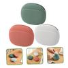 Yardenfun 3pcs Portable Earphone Storage Bag Lightweight Silicone Cable Organizer for Outdoor Travel Multi-Functional Data Cable Case Tranquil Gray and Honey Red view 2