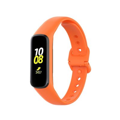 PANDA BOBO Replacement Bands Compatible with Samsung Galaxy Fit2 SM-R220,Silicone Adjustable Classic Accessory Wristband Fitness Straps Compatible with Samsung Galaxy Fit2 (Orange)