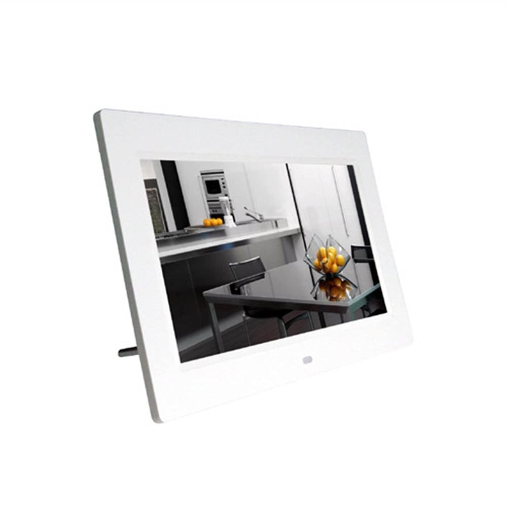 10 inch Digital Photo Frame HD IPS Screen Digital Photo Frame Advertising Player Digital Photo Frame Video Player Decorative,White