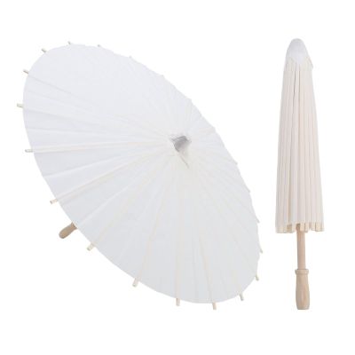 2Pcs Paper Parasol Umbrellas, Oiled Paper Painting Decorative Umbrella Chinese Japanese Paper Umbrella for Wedding Photo Props