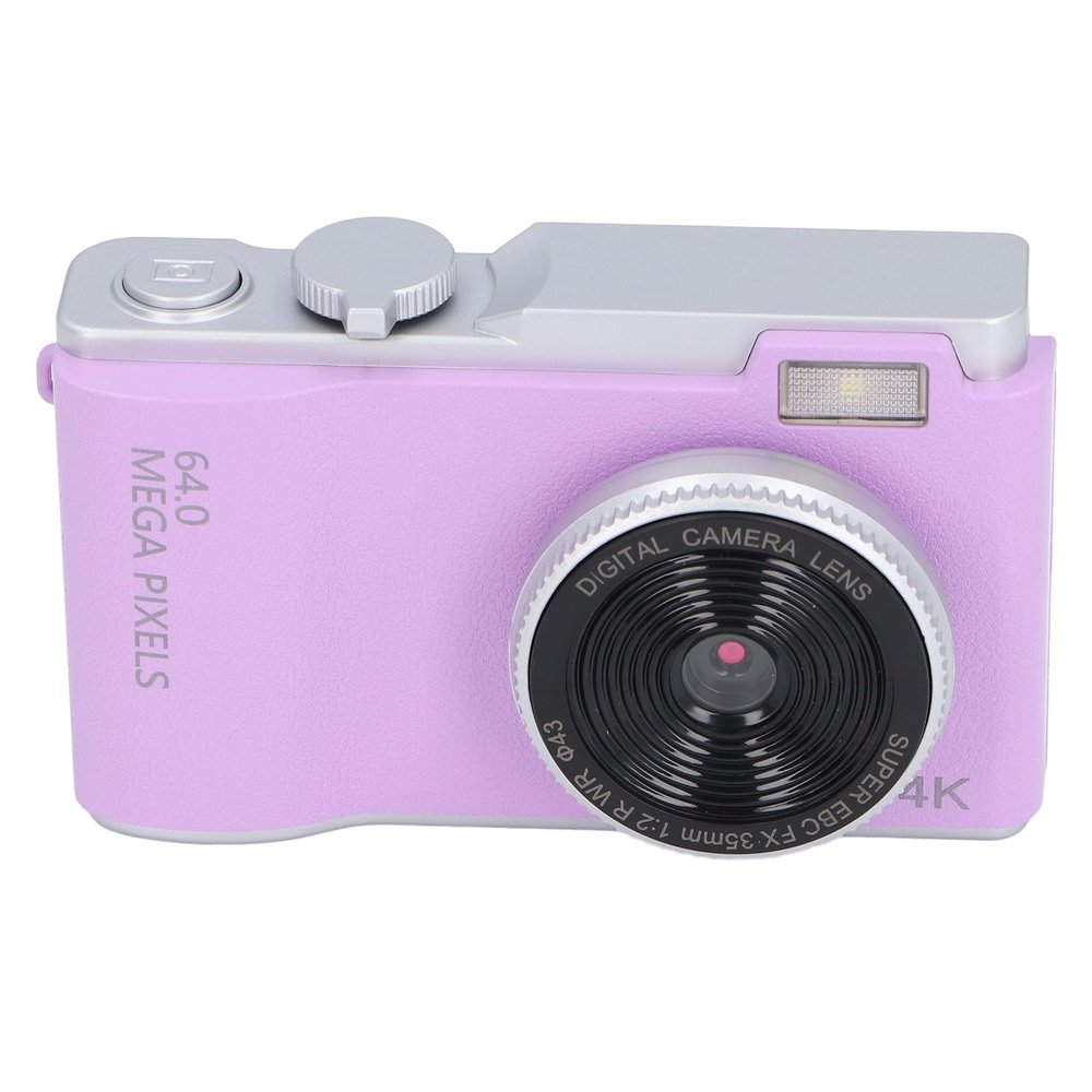 Digital Camera, 48MP 1080P Vintage Camera with 2.4 Inch Screen, 16X Zoom Anti Shake Point and Shoot Digital Cameras, Retro Small Digital Video Camera for Kids Teens Adults (Purple)