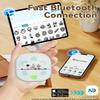 Anycash Sticker Printer, Printpods Mini Printer with Stickers, Bluetooth Thermal Inkless Sticker Maker Machine with Multiple Templates for Phone & Tablet, Blue view 2