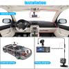3 Lens Car DVR Dash Cam 1080P Front/Inside/Rear Camera Video Recorder G-Sensor view 2