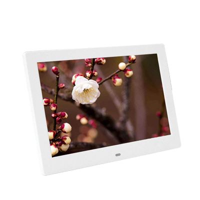 10-inch Digital Photo Frame, Full IPS Display, Automatic on/Off Timer, Music/Video/Picture Playback, Support Clock/Calendar Function Decorative,White