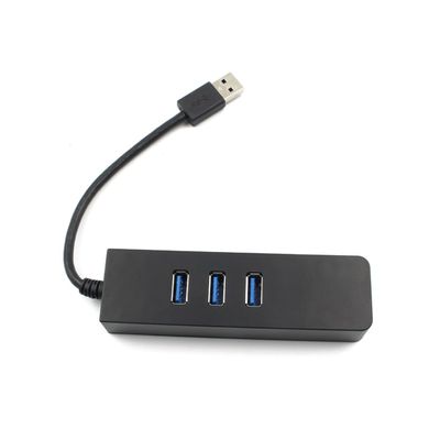 BRIGHTFUFU Triple Functionality USB Hub 3.0 10/100m Ethernet Adapter 3 Port Network Energy Efficient for Laptop/Desktop
