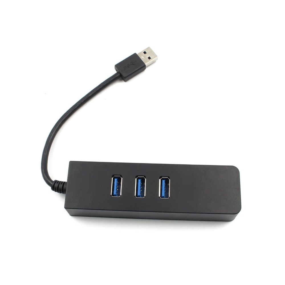 BRIGHTFUFU Triple Functionality USB Hub 3.0 10/100m Ethernet Adapter 3 Port Network Energy Efficient for Laptop/Desktop
