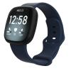 PANDA BOBO Bands Compatible with Fitbit Versa 3/4, Sense/Sense 2  Soft Silicone Sport Strap Replacement for Women & Men (Dark Blue, Small) view 1
