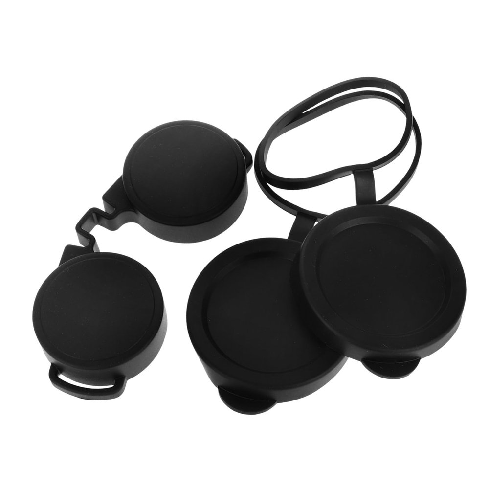 HOOTNEE 3pcs Binocular Lens Caps Durable Rubber Eyepiece Guards Protective Covers for Telescopes Easy to Install Fit Accessories