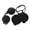 HOOTNEE 3pcs Binocular Lens Caps Durable Rubber Eyepiece Guards Protective Covers for Telescopes Easy to Install Fit Accessories view 1