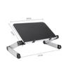Mikikit Ergonomic Laptop Stand for Desk Lap Black Aluminum Laptop Holder Ventilated Mount Adjustable Tablet Stand Multiple Angles Prevent Overheating Sturdy Wear-Resistant view 2