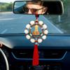 Vobumix Buddha Car Pendant Feng Shui Pendant Car Interior Pendant Car Hanging Ornament for Car Rear Mirror Hanging Decoration view 3