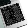 Afterplug Mac OS Keyboard Shortcuts Sticker, 50+ Shortcuts for 13-16 inch MacBook Pro & Air, Residue-Free Vinyl, Black with White Text, 2-Pack view 1