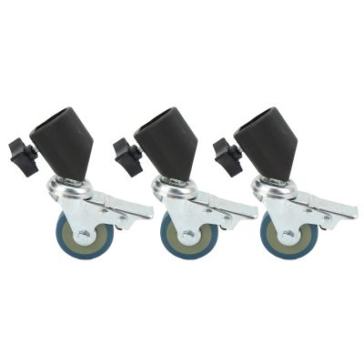 3pcs 22mm Caster Wheels Set for Photography Light Photo Video Locking Caster Set with Brake