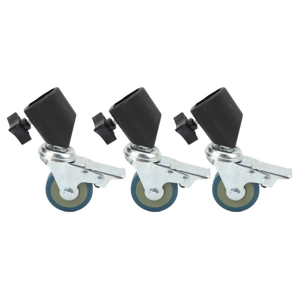 3pcs 22mm Caster Wheels Set for Photography Light Photo Video Locking Caster Set with Brake