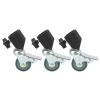 3pcs 22mm Caster Wheels Set for Photography Light Photo Video Locking Caster Set with Brake view 1