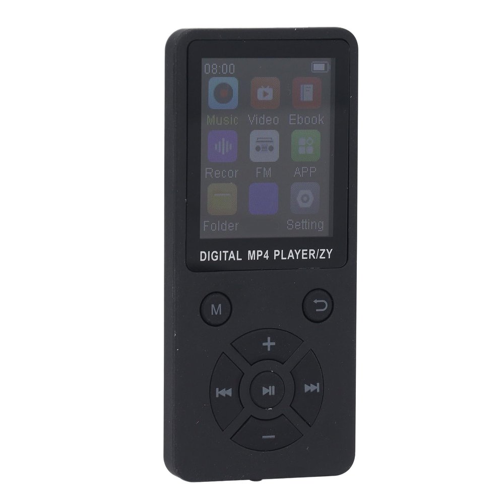 64GB MP3 Player with, 1.8 Inch Color Screen Portable Digital Music Player, 180mAh HiFi Digital Audio Player with Speaker Video FM E Book Earphone (Black)